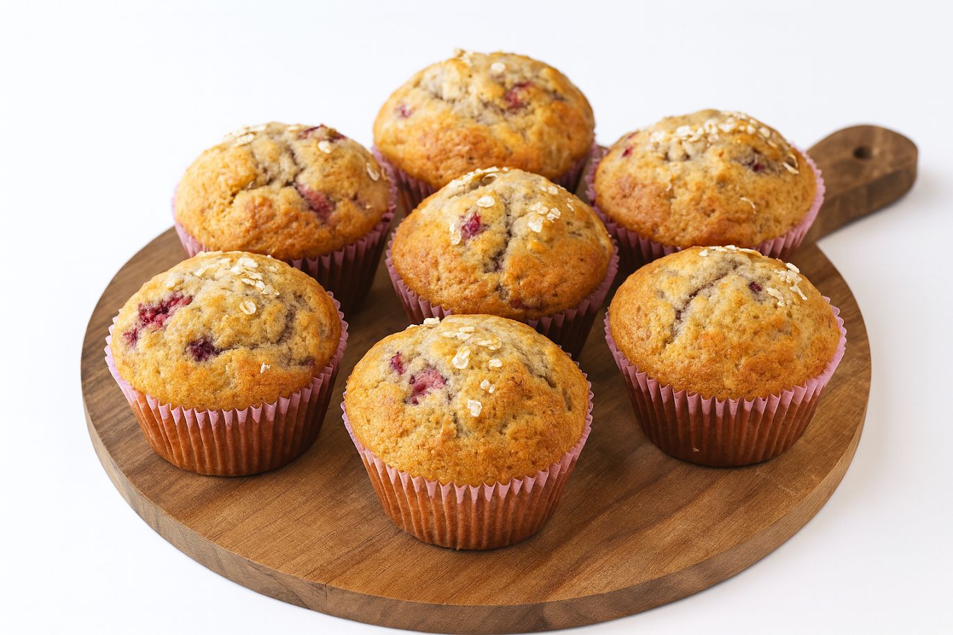 Raspberry Oat Muffins